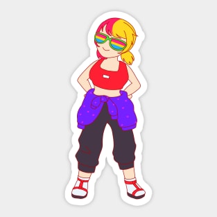 Minimalist Subtle Pride Hitori Glasses Sticker